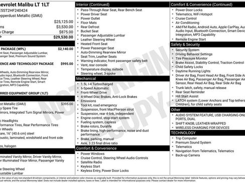 Used 2017 Chevrolet Malibu LT w/ Leather Package image 28