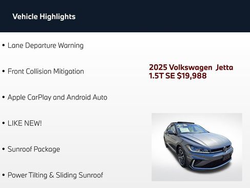 Used 2025 Volkswagen Jetta SE FWD image 4