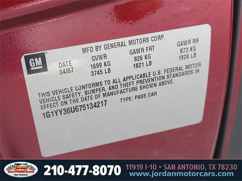 Used 2007 Chevrolet Corvette Convertible w/ Preferred Equipment Group image 28