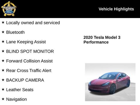 Used 2020 Tesla Model 3 Performance image 2