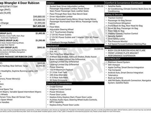 New 2026 Jeep Wrangler Unlimited Rubicon w/ Safety Group image 7