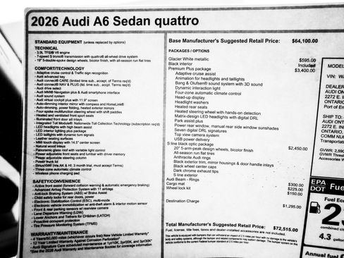 New 2026 Audi A6 Premium Plus image 32