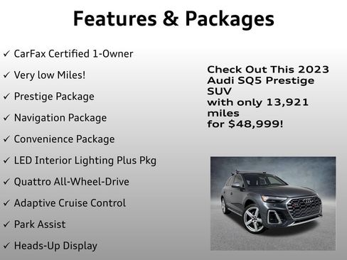Used 2023 Audi SQ5 Prestige w/ Prestige Package AWD/4WD image 4