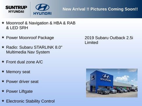 Used 2019 Subaru Outback 2.5i Limited w/ Popular Package #2 image 3