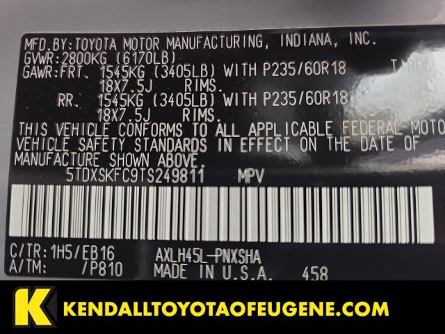 Certified 2026 Toyota Sienna XSE AWD/4WD image 22
