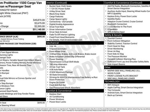 New 2026 RAM ProMaster 1500 w/ Convenience Group image 37