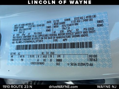 Certified 2022 Lincoln Corsair AWD w/ Premium Package image 30
