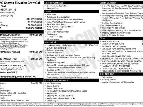 Used 2024 GMC Canyon Elevation w/ Convenience Package AWD/4WD image 3