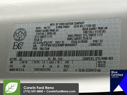 Used 2021 Ford F150 Limited AWD/4WD image 38
