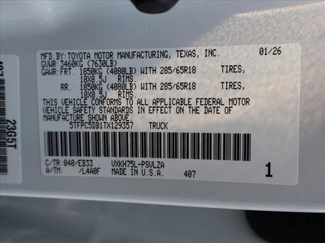 Used 2026 Toyota Tundra TRD Pro w/ Tow Tech Package AWD/4WD image 30