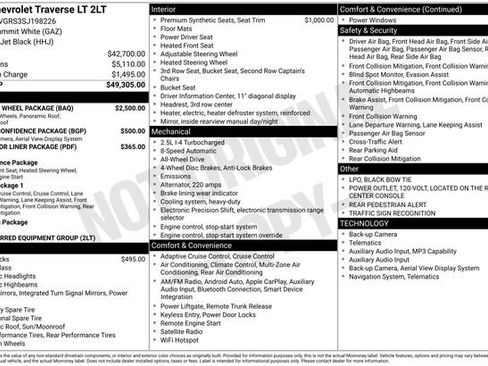 Used 2025 Chevrolet Traverse LT w/ Sun and Wheel Package AWD/4WD image 5