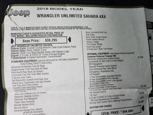 Used 2018 Jeep Wrangler Unlimited Sahara image 48