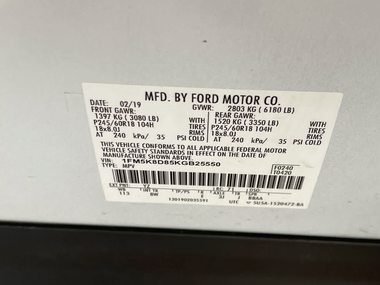 Used 2019 Ford Explorer XLT w/ Equipment Group 201A AWD/4WD image 28