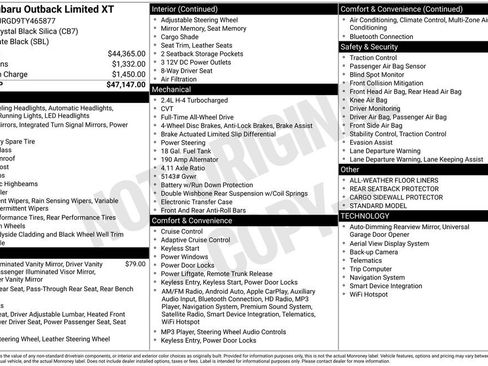 New 2026 Subaru Outback Limited XT image 43