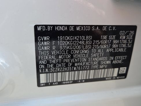 New 2026 Honda HR-V LX image 22
