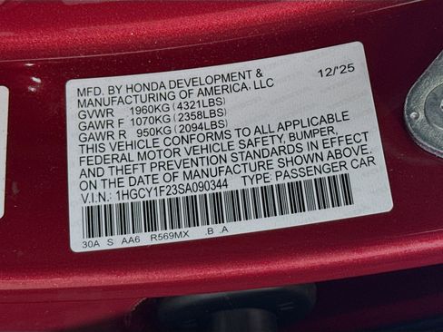 Certified 2025 Honda Accord LX image 36