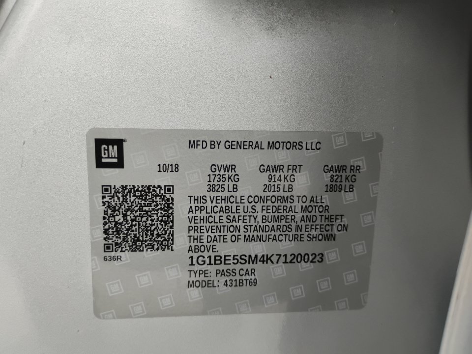 Used 2019 Chevrolet Cruze LT w/ LT Fleet Convenience Package FWD image 35