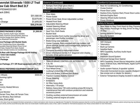Used 2021 Chevrolet Silverado 1500 LT Trail Boss w/ Convenience Package II AWD/4WD image 3