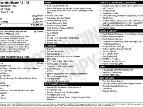Used 2019 Chevrolet Blazer RS FWD image 1