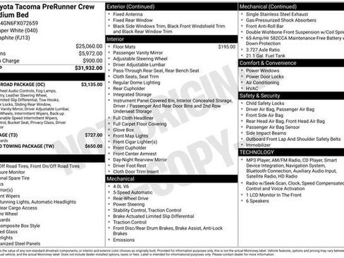Used 2015 Toyota Tacoma PreRunner w/ TRD Off-Road Package RWD image 31