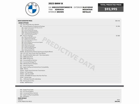 Used 2023 BMW iX xDrive50 w/ Premium Package image 2