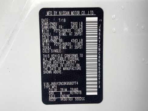 Used 2019 Nissan Armada Platinum w/ Cargo Package image 32