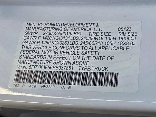 Used 2023 Honda Ridgeline RTL image 32