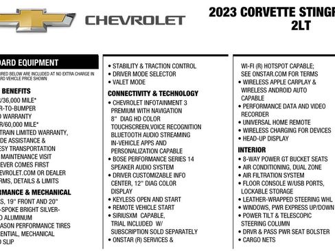 Used 2023 Chevrolet Corvette Stingray Preferred Cpe RWD image 3