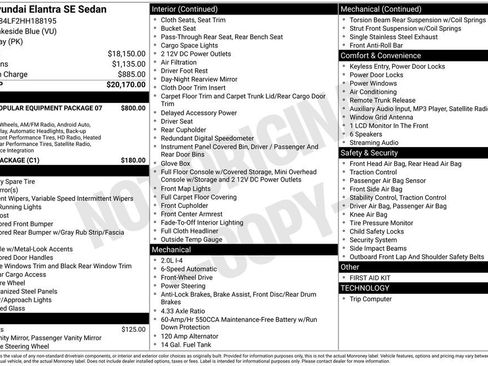 Used 2017 Hyundai Elantra SE image 2
