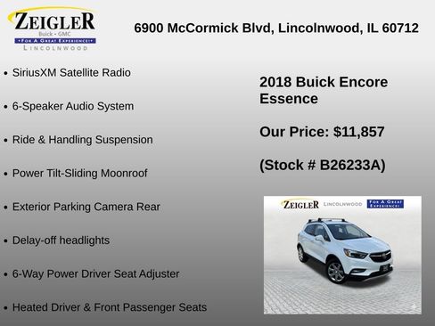 Used 2018 Buick Encore Essence w/ Experience Buick Package AWD/4WD image 12