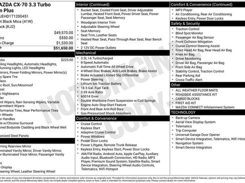 Certified 2026 MAZDA CX-70 3.3 Turbo w/ Premium Plus Pkg AWD/4WD image 36