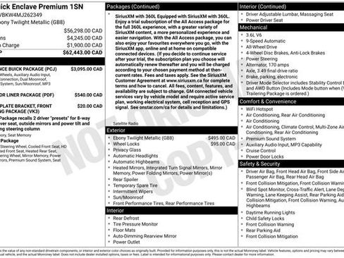 Certified 2021 Buick Enclave Premium w/ Experience Buick Package AWD/4WD image 37