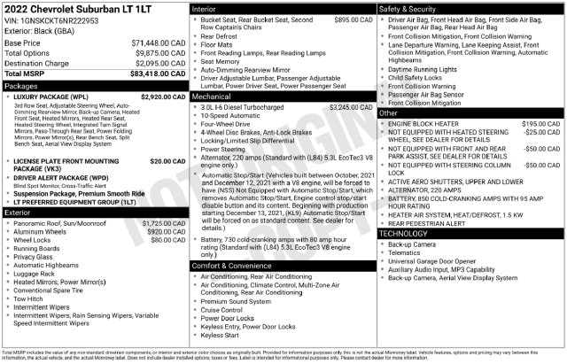 Used 2022 Chevrolet Suburban LT w/ Luxury Package AWD/4WD image 2