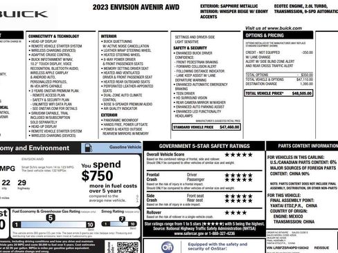 Used 2023 Buick Envision Avenir AWD/4WD image 6