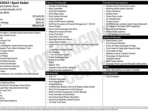 Used 2015 MAZDA MAZDA3 i Sport image 9