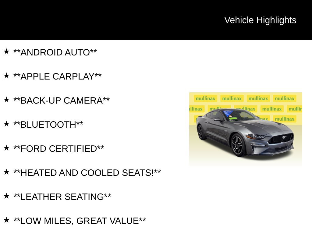 Certified 2021 Ford Mustang GT Premium w/ Equipment Group 401A RWD image 13
