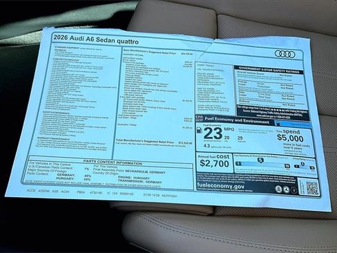 New 2026 Audi A6 Premium Plus image 14