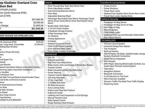 Used 2023 Jeep Gladiator Overland AWD/4WD image 3