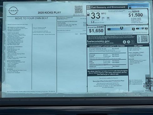Certified 2025 Nissan Kicks Play S FWD image 9