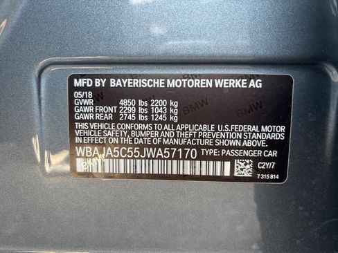 Used 2018 BMW 530i w/ Premium Package image 14