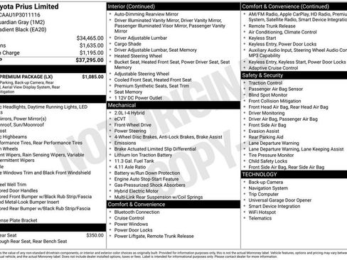 Used 2023 Toyota Prius Limited w/ Limited Premium Package FWD image 33