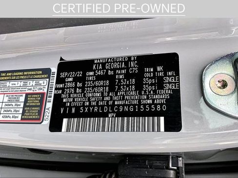 Certified 2022 Kia Sorento S w/ Panoramic Sunroof Package AWD/4WD image 30