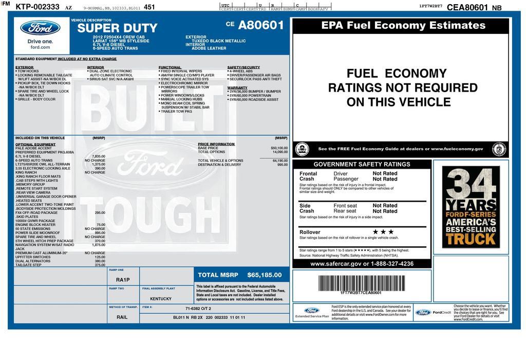 Used 2012 Ford F250 King Ranch AWD/4WD image 51