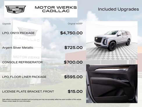 New 2026 Cadillac Escalade Platinum Sport w/ LPO, ONYX Package image 4