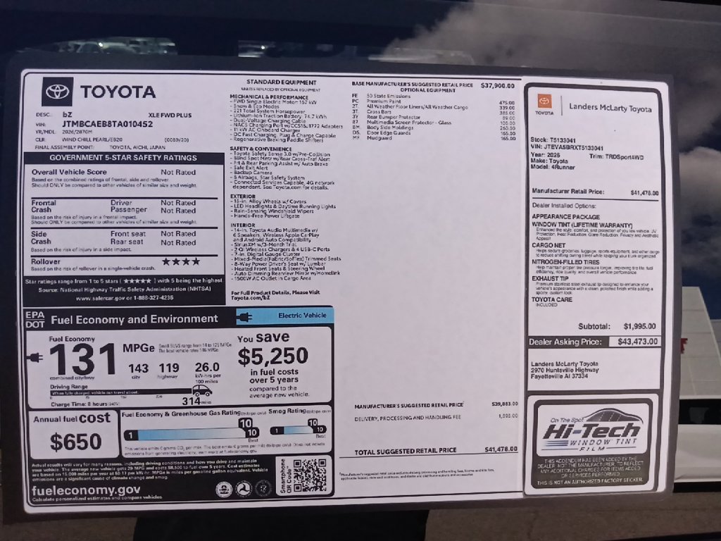 New 2026 Toyota bZ FWD image 35