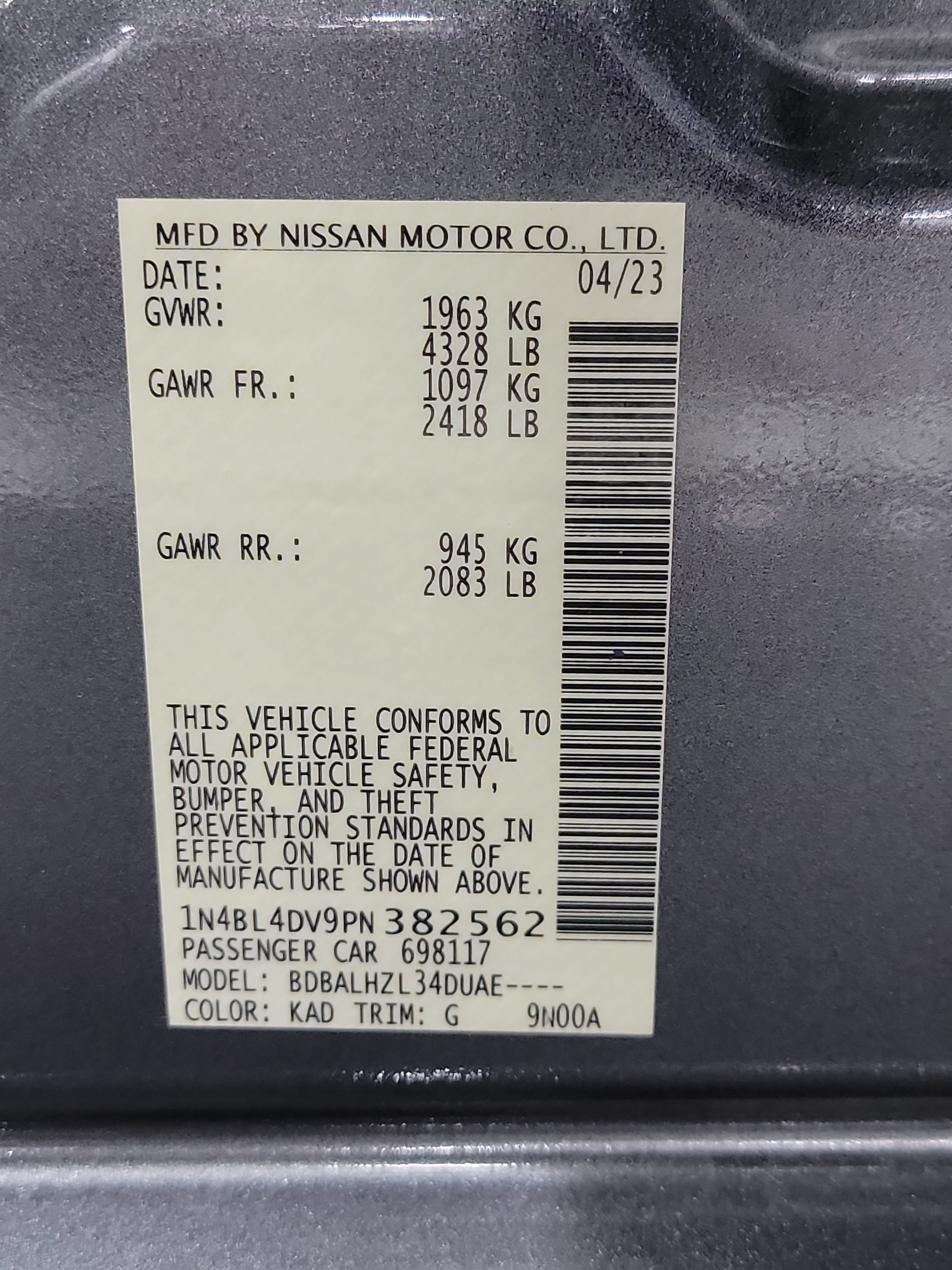 Used 2023 Nissan Altima 2.5 SV w/ SV Premium Package FWD image 33