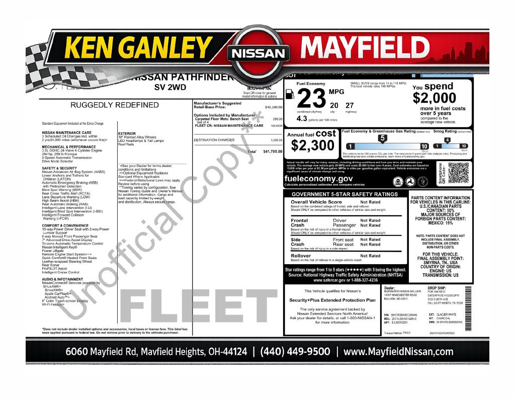 Used 2025 Nissan Pathfinder SV FWD image 1