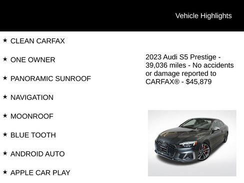 Used 2023 Audi S5 Prestige w/ S Sport Package image 8