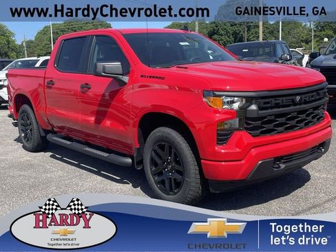 New 2026 Chevrolet Silverado 1500 Custom w/ Turbomax Blackout Package RWD image 1