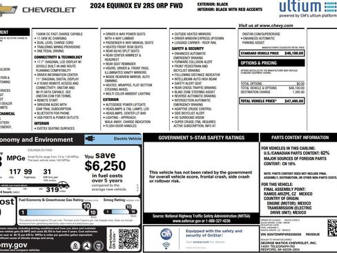 Used 2024 Chevrolet Equinox EV RS FWD image 41